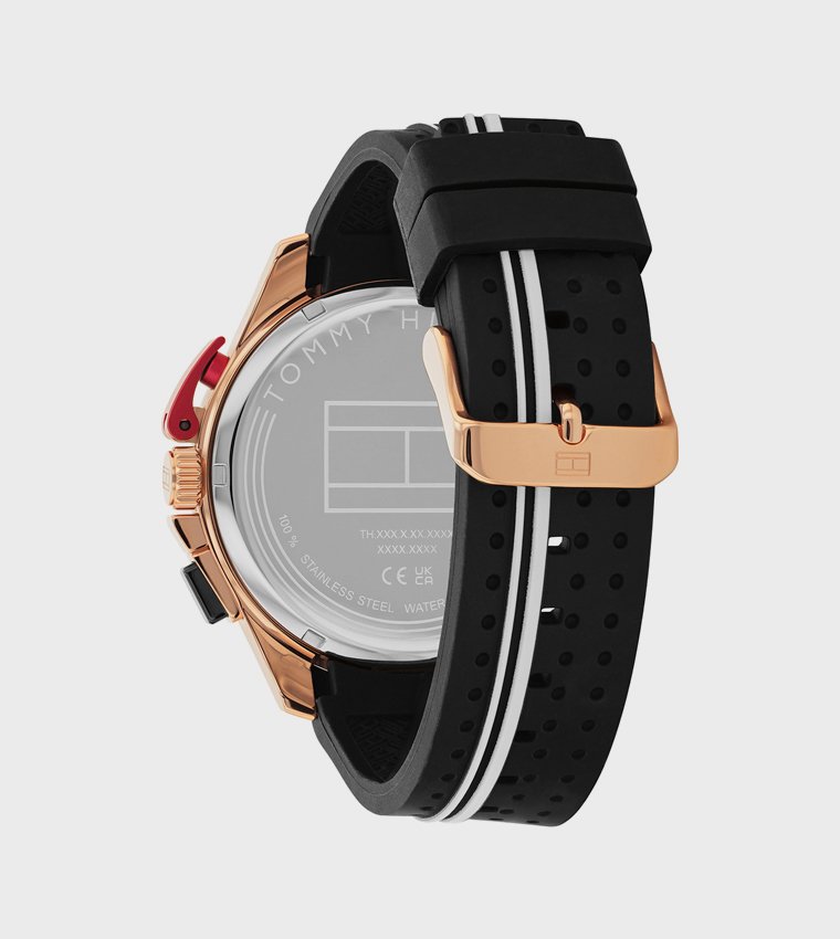 BANK Black Aluminum Bezel Chronograph Watch