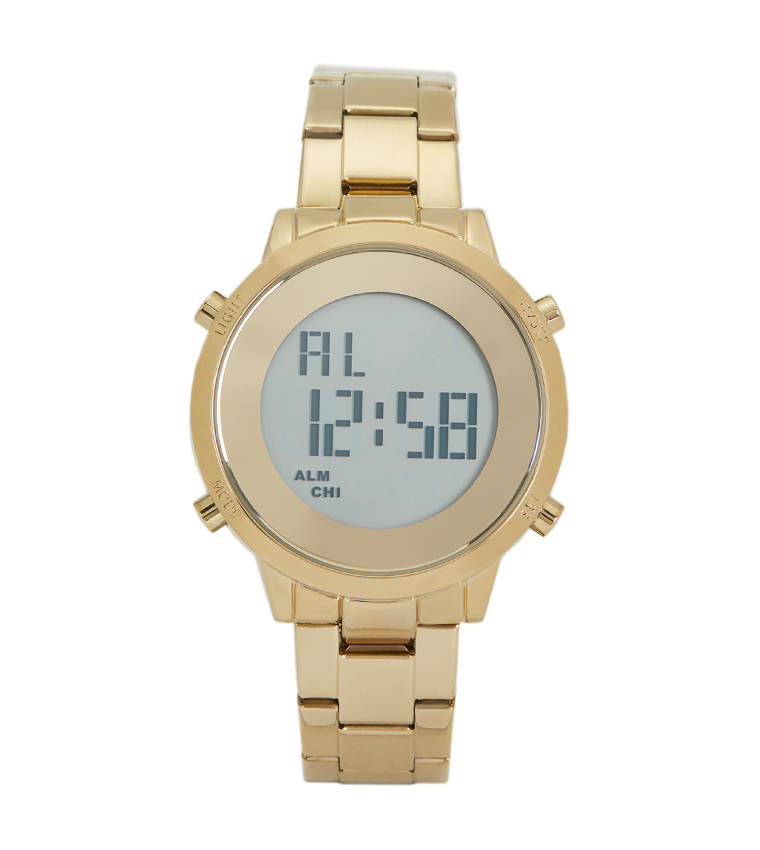 Buy Parfois Gold Tray Metal Digital Watch Gold In Gold 6thStreet UAE