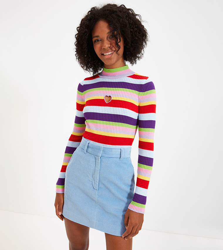 Trendyol Striped Regular Fit Sweater 
