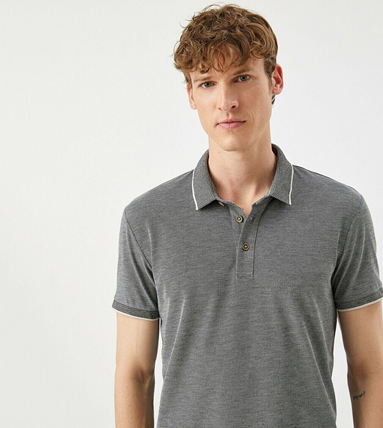 dark grey polo shirt outfit