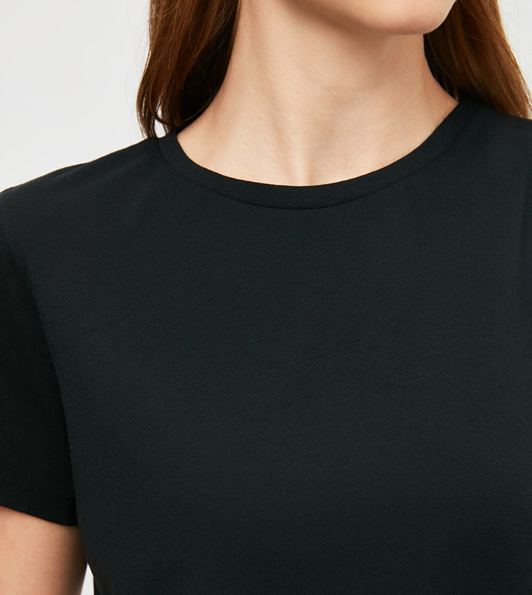 Basic Hand Top Buy Trendyol Basic Crop Top In Black | 6thStreet Qatar