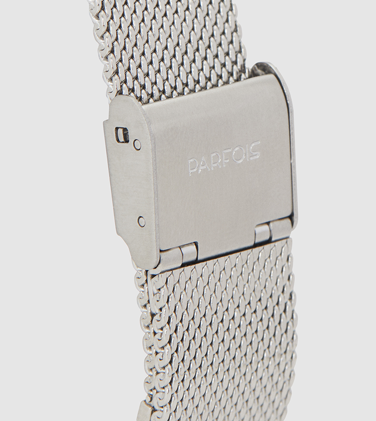 Silver Tray Metal Casual Watch - Silver