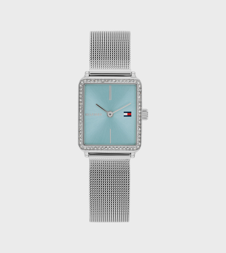 TEATA Crystal Bezel Aqua Blue Dial Analog Watch