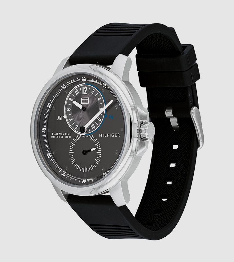 Logan Grey Dial Silicone Analog Watch
