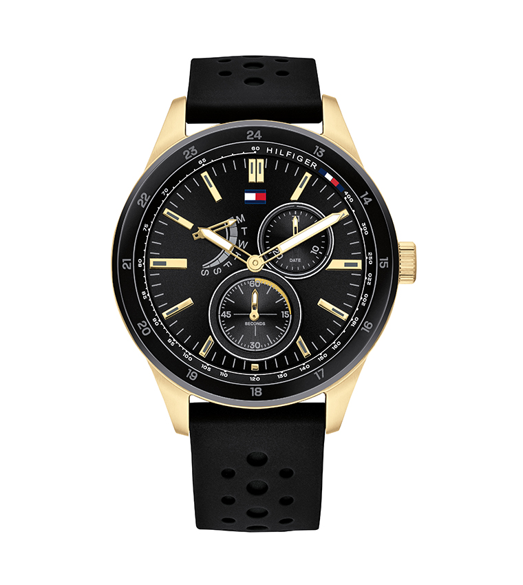 Buy Tommy Hilfiger Sport Watch With Black Silicone Strap Th