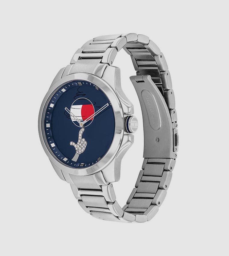 Looney Tunes Navy Dial Stainless Steel Watch
