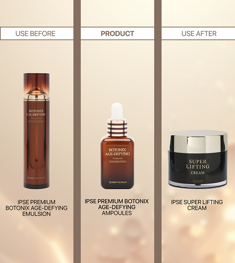 IPSE Korean Premium Botonix Ampoule Face & Neck Serum 60ml - Skin Care Anti Aging Facial Brightening Serum - Reduce Fine Line, Wrinkle with 24k Gold