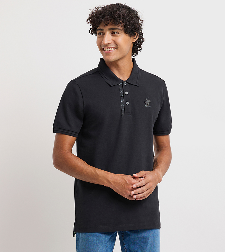 Logo Detail Short Sleeves Polo T-Shirt