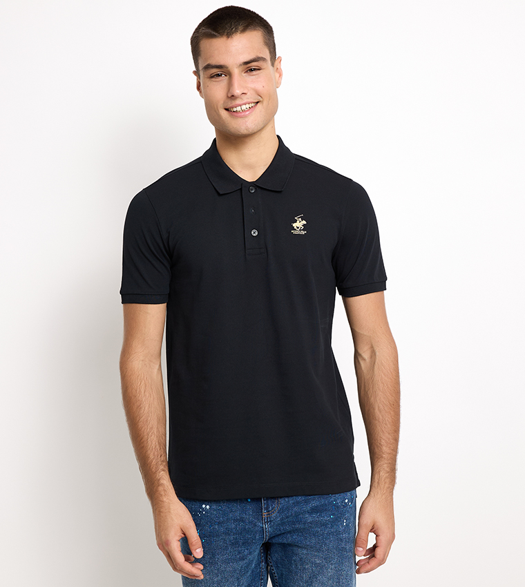 Logo Embroidered Short Sleeves Polo T-Shirt