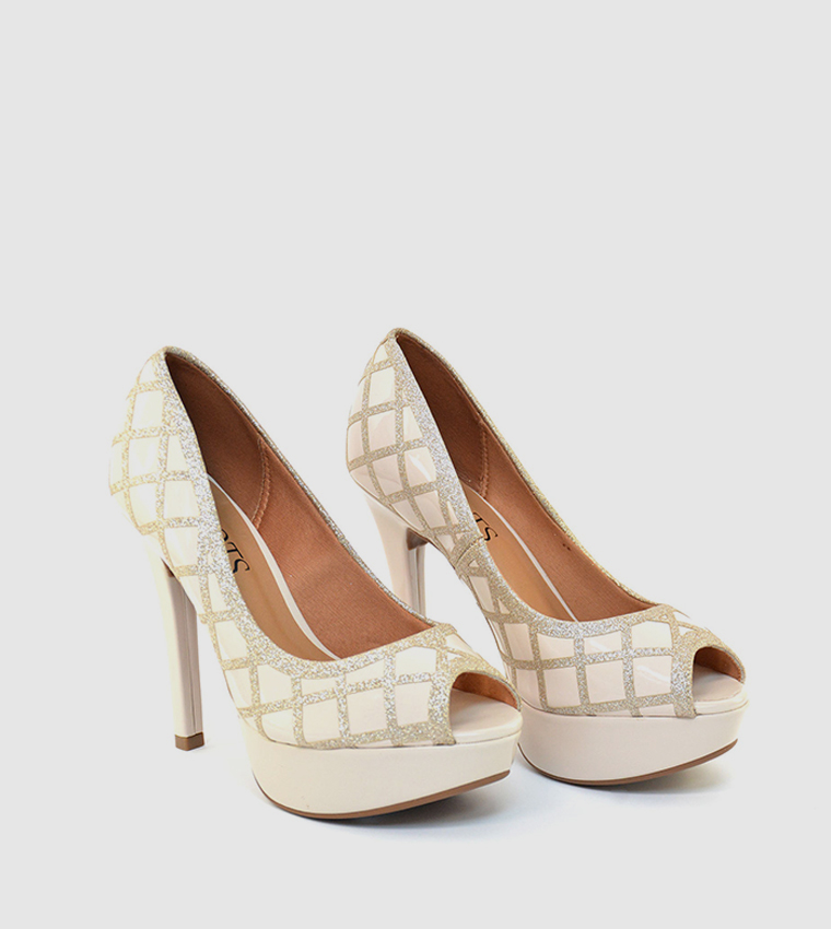 Peep Toe Stiletto Pumps