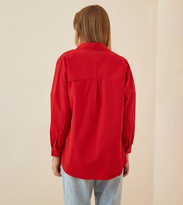 Oversized Long Basic Shirt