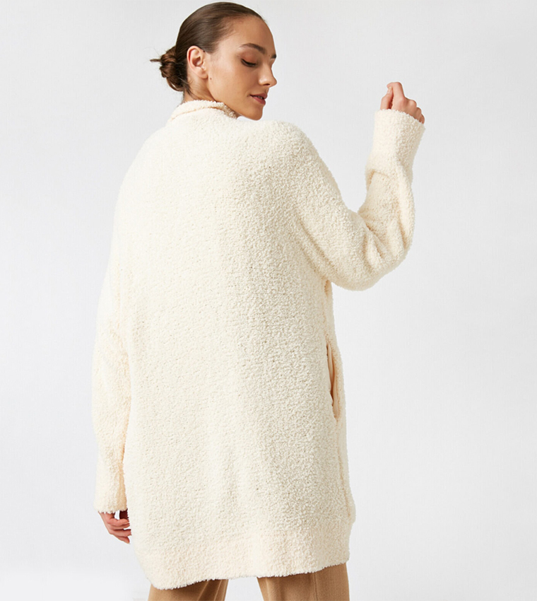 Furry Knit Zip Up Cardigan (XS) main image 1