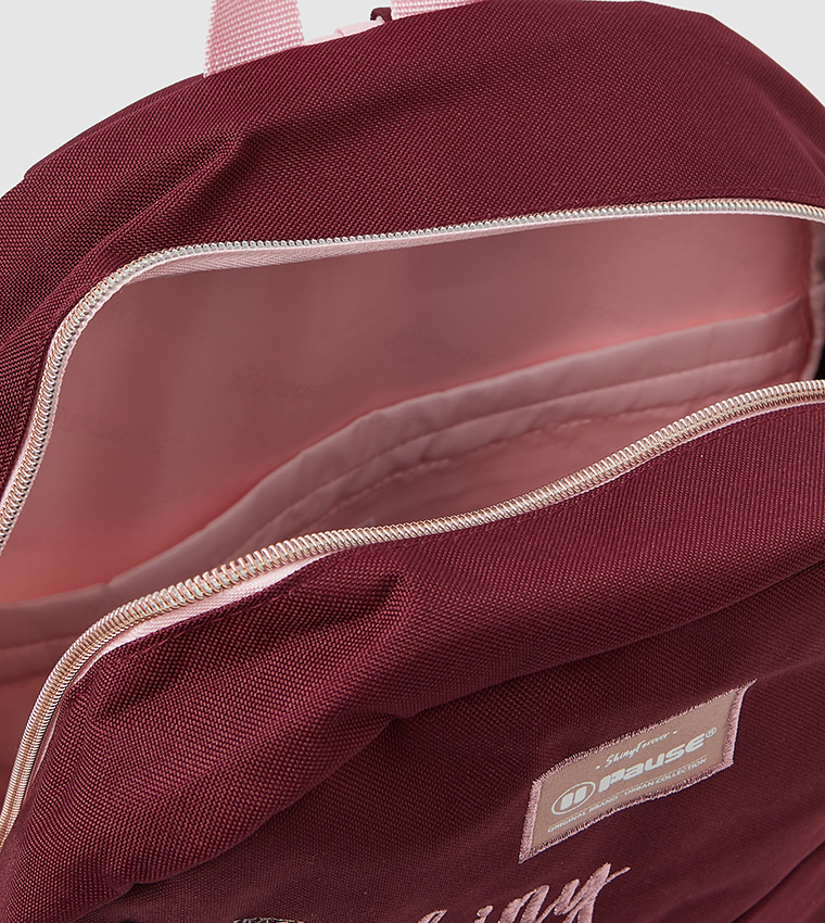 Printed Pause School Backpack 17"