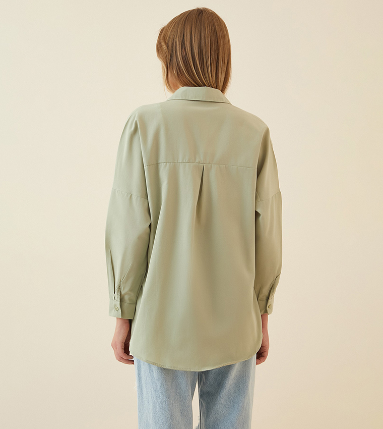 Oversized Longline Basic Shirt