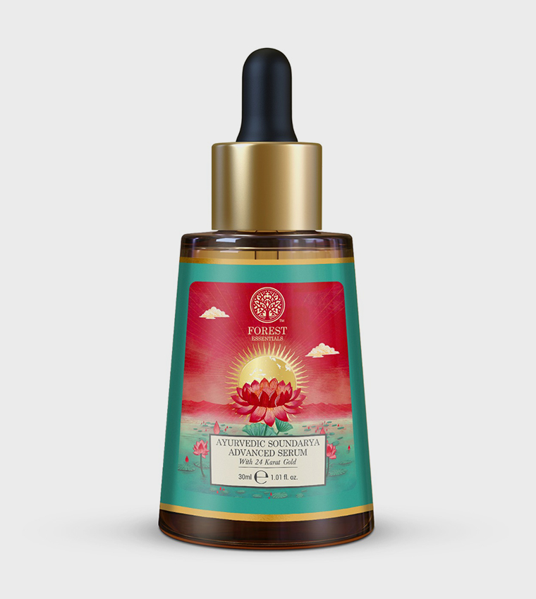 Ayurvedic Advanced Soundarya Serum with 24 Karat Gold, 30ml