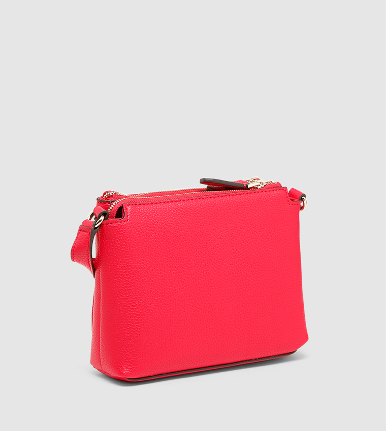 Buy Guess Becca Double Zip Crossbody In Red 6thStreet Oman