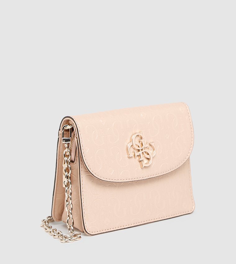 Buy Guess Chic Shine Mini Crossbody Flap In Pink 6thStreet Saudi