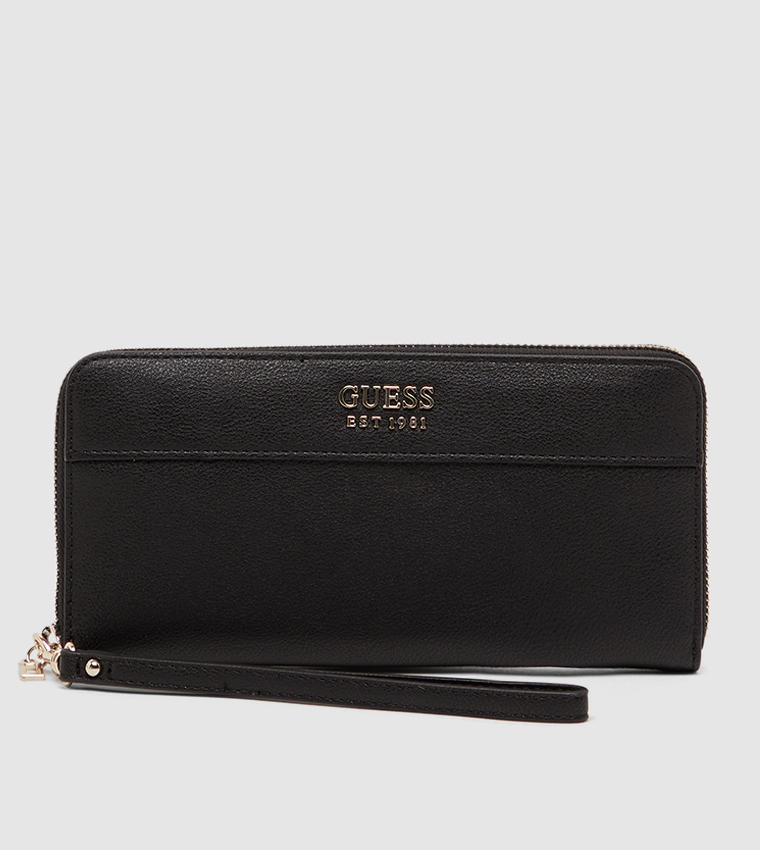 Buy Guess Katey Slg Large Zip Around Wallet Black In Black 6thStreet