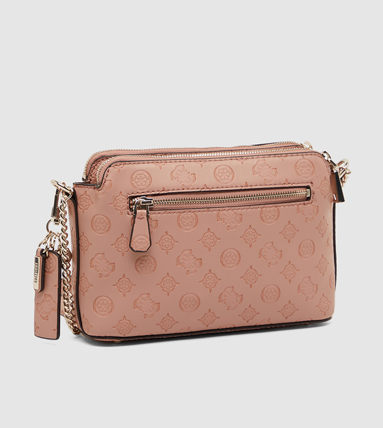 Buy Guess Dbl Zip Crossbody Rosewood In Multiple Colors