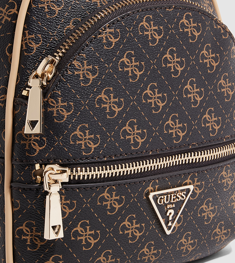 Monogram Patterned Zip Around Backpack