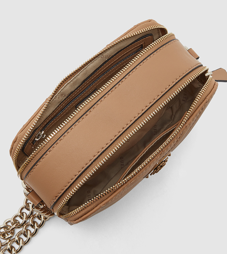Buy Guess Noelle Quilted Camera Cross Body In Beige 6thStreet Saudi Arabia