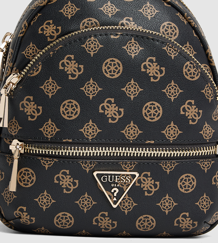 Logo Printed Front Pocket Backpack
