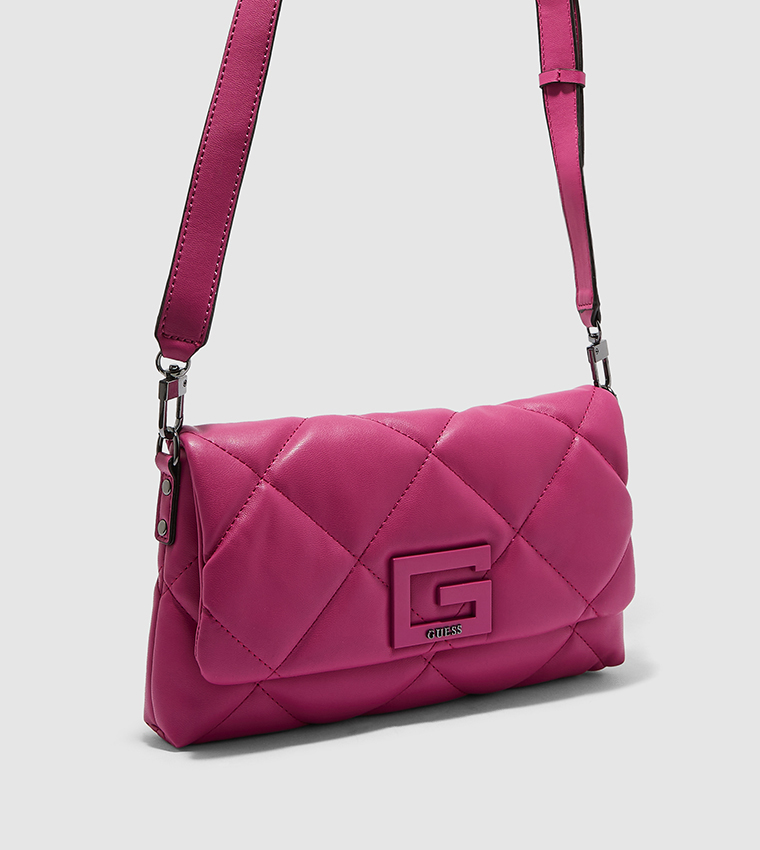 Buy Guess Leather Shoulder Bag In Pink 6thStreet UAE