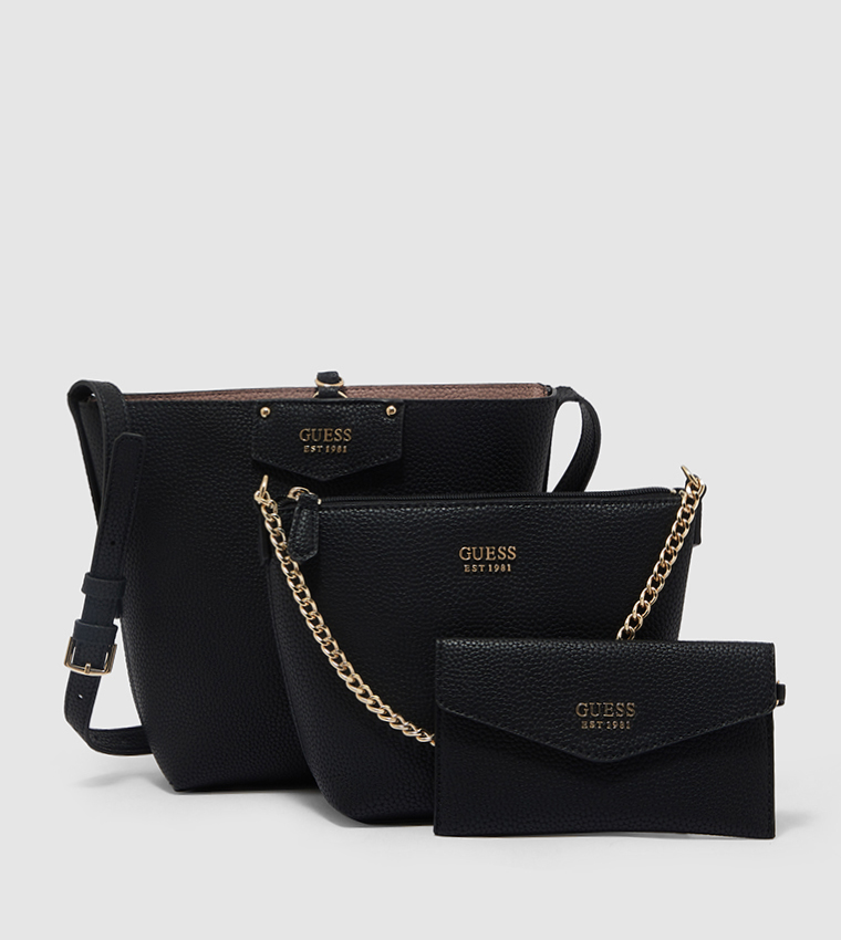 Buy Guess ECO BRENTON Set Of 3 Handbags In Black 6thStreet UAE