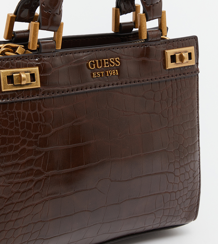 Guess Women Katey Croc Mini Satchel Bag, Eggshell : Buy Online at Best Price  in KSA - Souq is now : Fashion