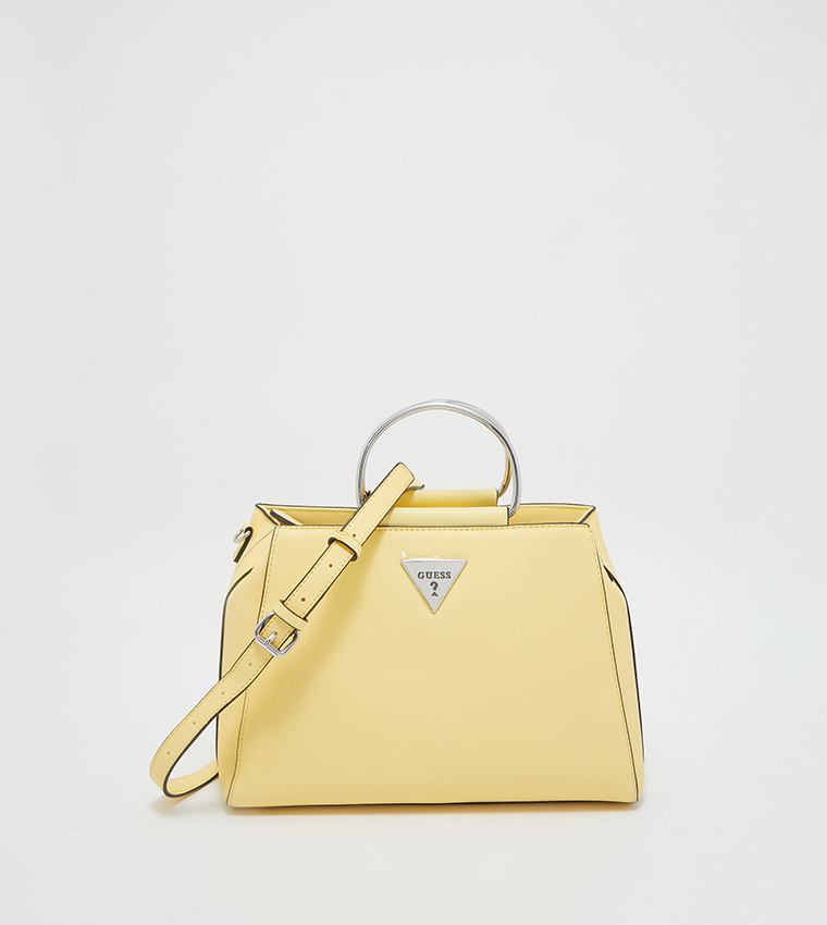 Buy Guess Cruze Logo Detailed Satchel Bag In Yellow 6thStreet UAE