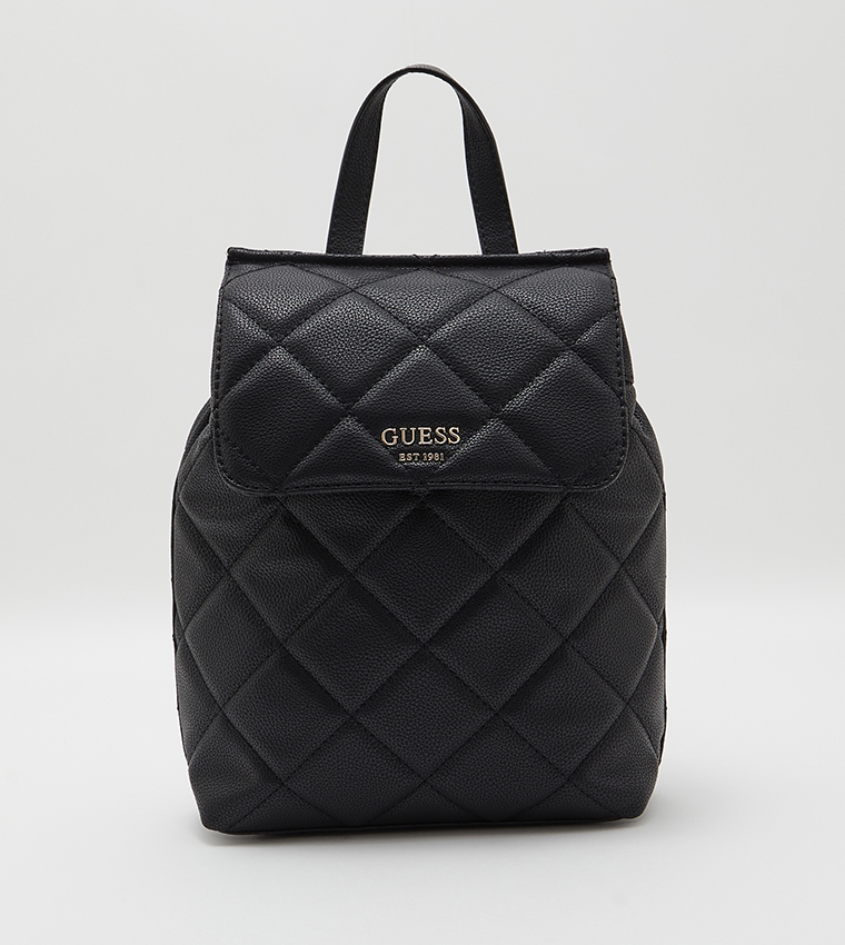 Buy Guess Fantine Logo Detailed Quilted Backpack In Black 6thStreet