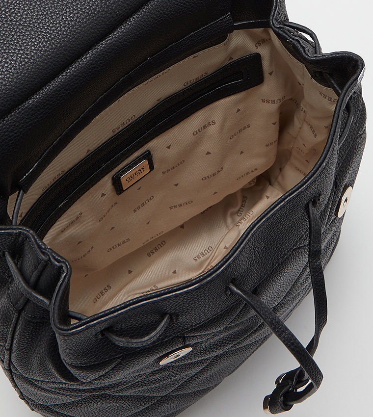 Buy Guess Fantine Logo Detailed Quilted Backpack In Black 6thStreet