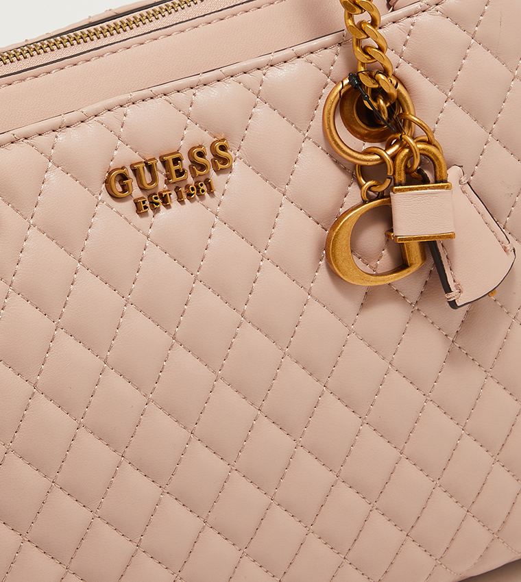 GUESS Sestri Logo Mini PU Zipper Closure Casual Women's Satchel Bag(Satchel), Shop Now at ShopperStop.com, India's No.1 Online Shopping Destination