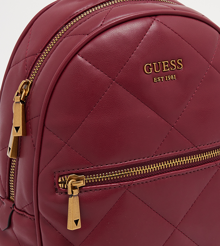 Guess Vikky Quilted Shopper Burgundy