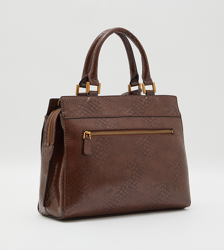 Buy Guess Katey Luxury Satchel Brown Bag from Next Norway