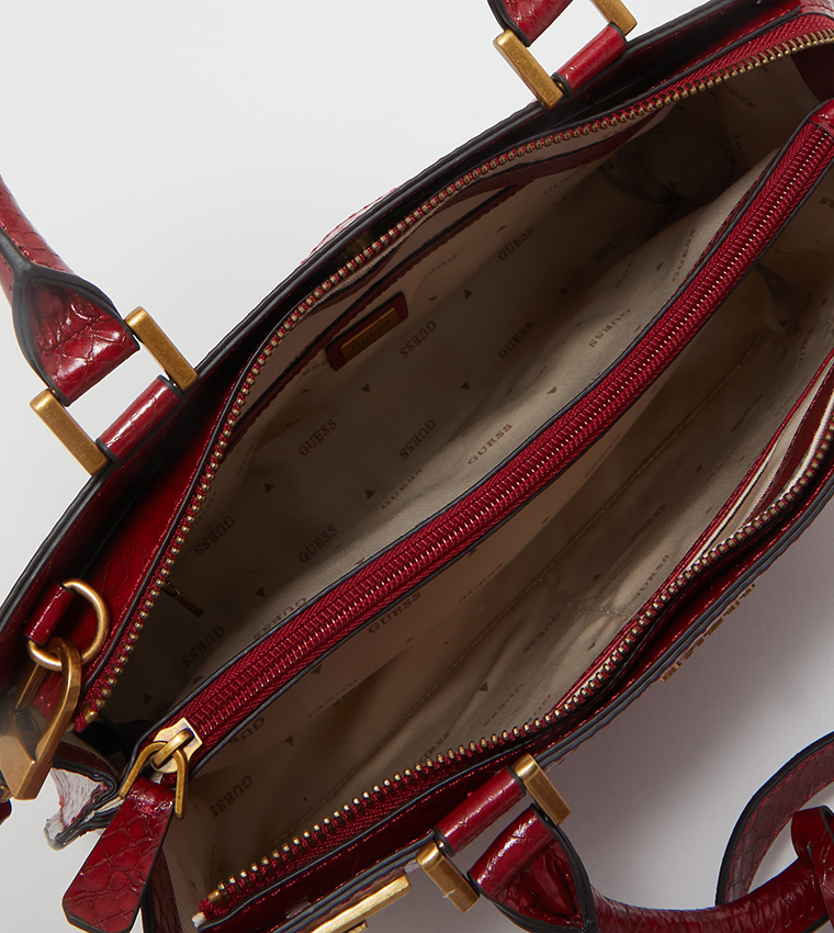 buy-guess-katey-logo-detailed-luxury-satchel-in-red-6thstreet-saudi