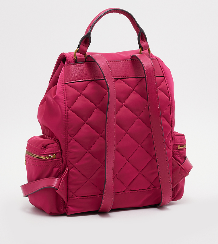 Women's outlets Flap Drawstring Backpack Pink