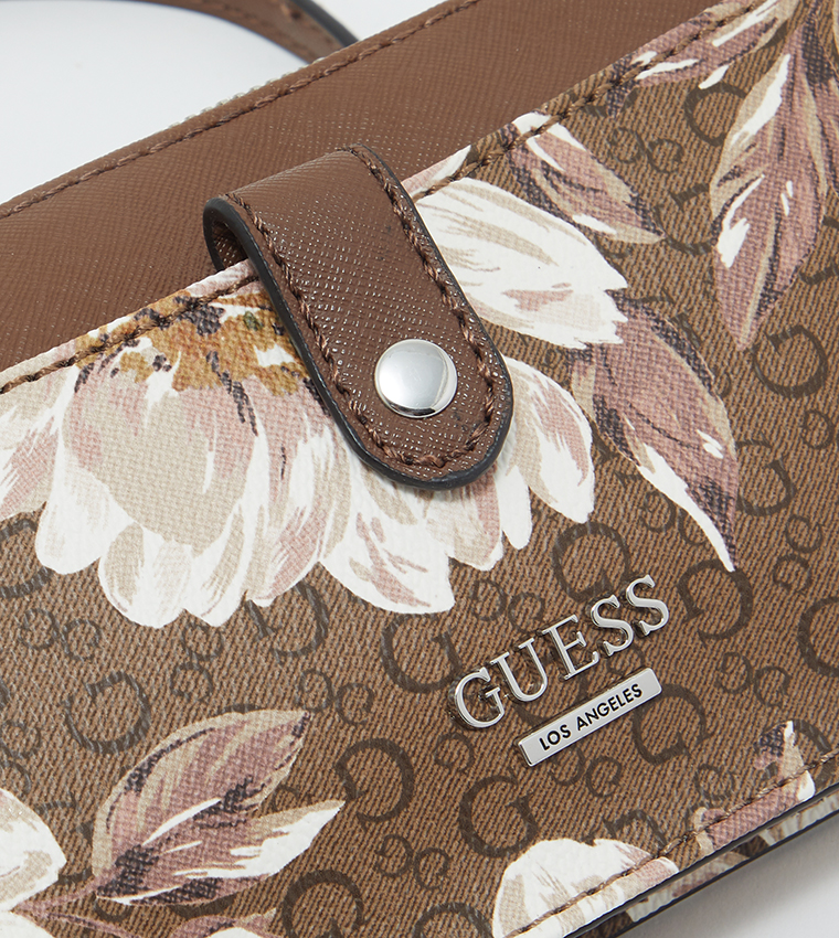 Guess Sosie Logo Floral Status Satchel