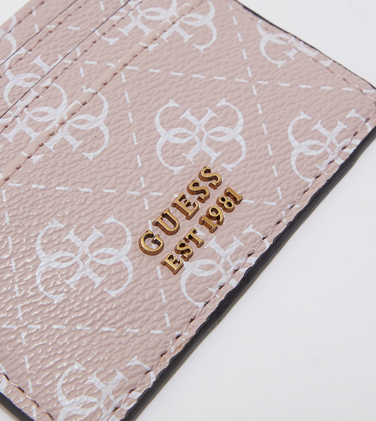 Monogram Patterned Laurel Card Holder