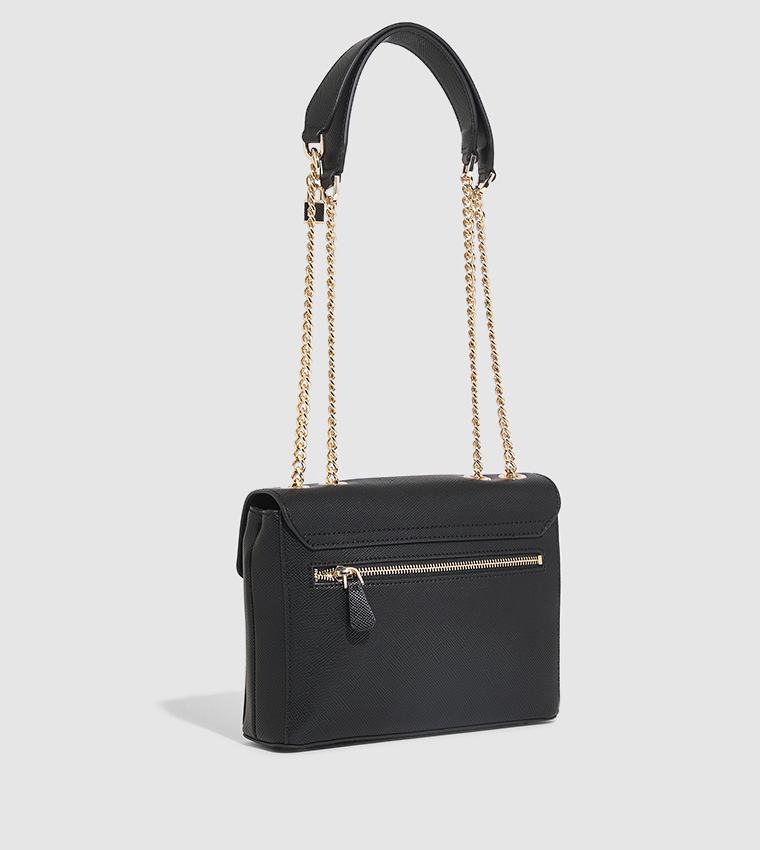 Buy Guess Textured Convertible Shoulder Bag In Black 6thStreet Oman