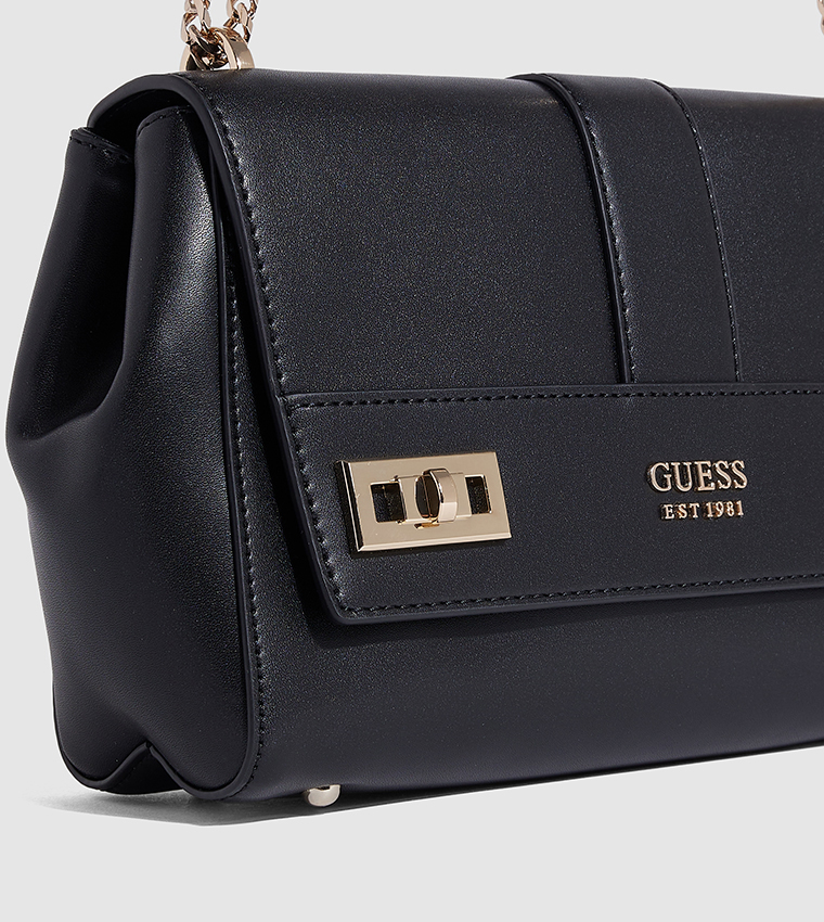 Buy Guess Logo Detail Shoulder Bag In Black 6thStreet Saudi Arabia