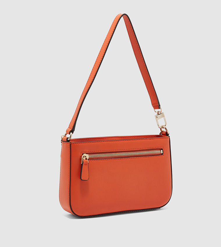 Buy Guess KATEY Mini Shoulder Bag With Chain Link In Orange