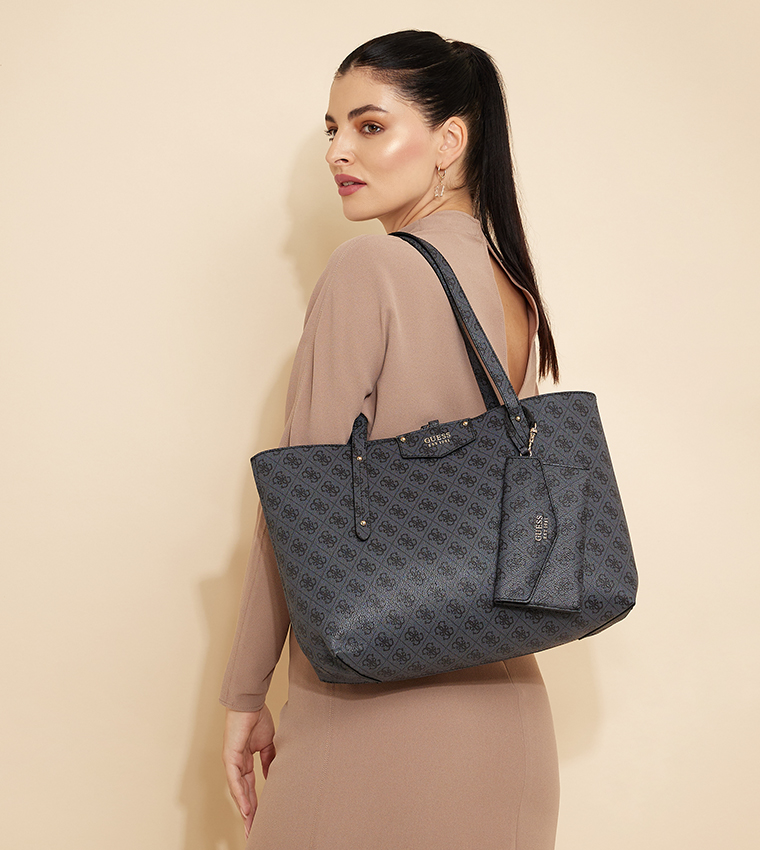 Monogram Patterned Tote Bag Set