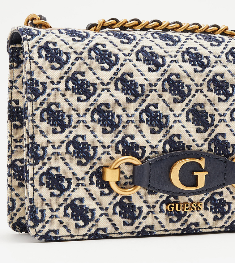 Buy Guess Monogram Patterned Crossbody Bag In Multiple Colors