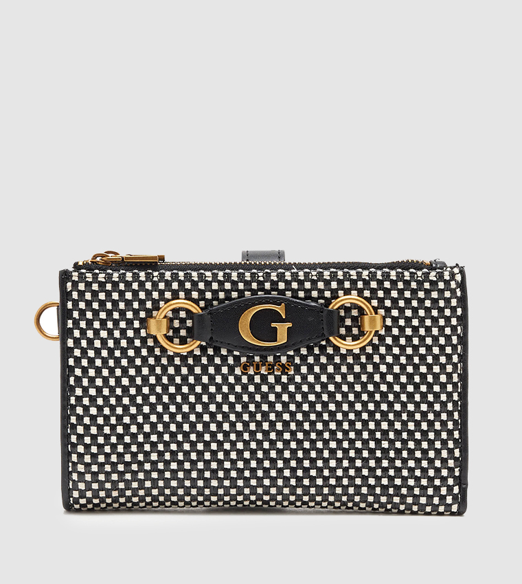 Guess double zip on sale wallet