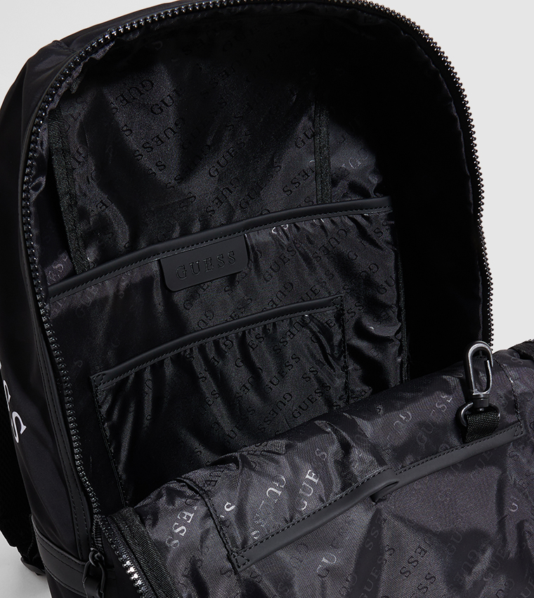 Buy Guess All Over Logo Zip Around Backpack In Black | 6thStreet UAE