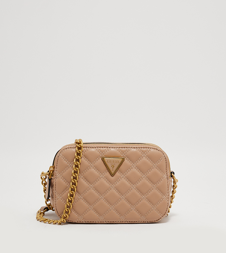 Buy Guess GIULLY Quilted Camera Bag In Beige 6thStreet Qatar