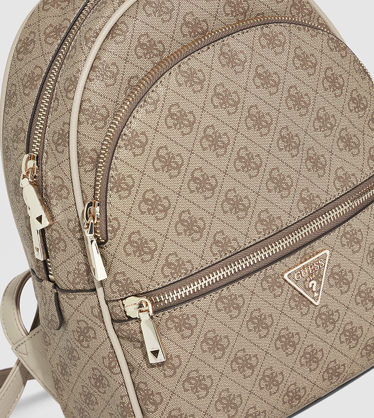 Monogram Patterned Zip Around Backpack