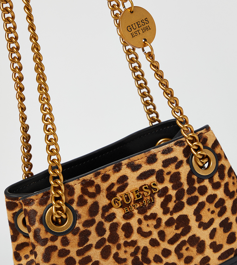 Guess cow print bag hot sale