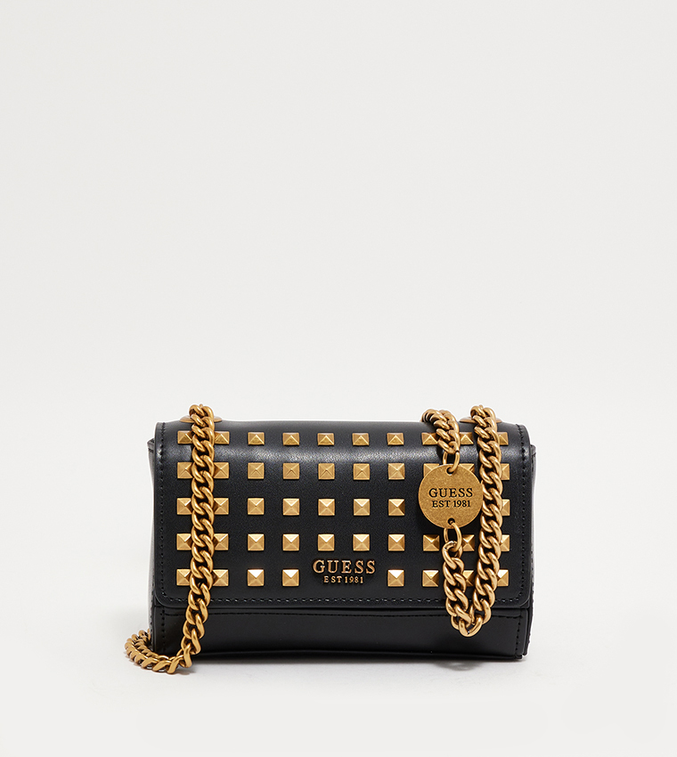Buy Guess ISELINE Studded Crossbody Bag In Black 6thStreet Qatar